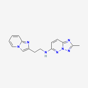 molecular formula C15H15N7 B6707157 N-(2-imidazo[1,2-a]pyridin-2-ylethyl)-2-methyl-[1,2,4]triazolo[1,5-b]pyridazin-6-amine 
