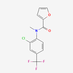 molecular formula C13H9ClF3NO2 B6707158 N-[2-chloro-4-(trifluoromethyl)phenyl]-N-methylfuran-2-carboxamide 