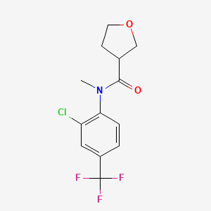 molecular formula C13H13ClF3NO2 B6707165 N-[2-chloro-4-(trifluoromethyl)phenyl]-N-methyloxolane-3-carboxamide 