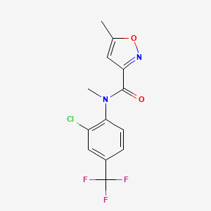 molecular formula C13H10ClF3N2O2 B6707166 N-[2-chloro-4-(trifluoromethyl)phenyl]-N,5-dimethyl-1,2-oxazole-3-carboxamide 