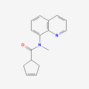 molecular formula C16H16N2O B6707538 N-methyl-N-quinolin-8-ylcyclopent-3-ene-1-carboxamide 