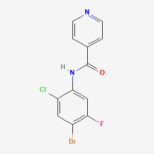molecular formula C12H7BrClFN2O B6707552 N-(4-bromo-2-chloro-5-fluorophenyl)pyridine-4-carboxamide 