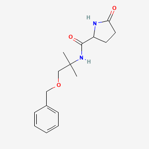 molecular formula C16H22N2O3 B6707685 N-(2-methyl-1-phenylmethoxypropan-2-yl)-5-oxopyrrolidine-2-carboxamide 