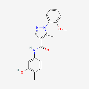 molecular formula C19H19N3O3 B6707716 N-(3-hydroxy-4-methylphenyl)-1-(2-methoxyphenyl)-5-methylpyrazole-4-carboxamide 