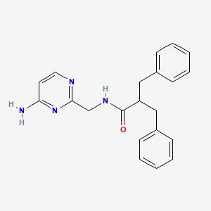 molecular formula C21H22N4O B6707737 N-[(4-aminopyrimidin-2-yl)methyl]-2-benzyl-3-phenylpropanamide 