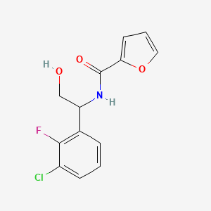 molecular formula C13H11ClFNO3 B6707738 N-[1-(3-chloro-2-fluorophenyl)-2-hydroxyethyl]furan-2-carboxamide 