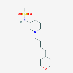 molecular formula C15H30N2O3S B6707819 N-[1-[4-(oxan-4-yl)butyl]piperidin-3-yl]methanesulfonamide 
