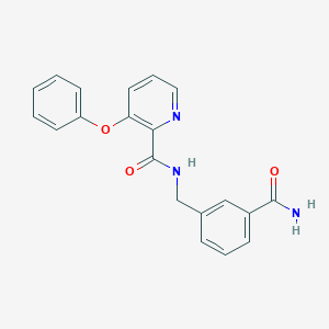 molecular formula C20H17N3O3 B6707902 N-[(3-carbamoylphenyl)methyl]-3-phenoxypyridine-2-carboxamide 