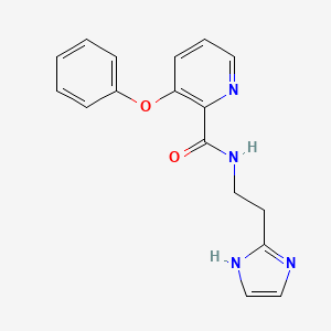 molecular formula C17H16N4O2 B6708118 N-[2-(1H-imidazol-2-yl)ethyl]-3-phenoxypyridine-2-carboxamide 
