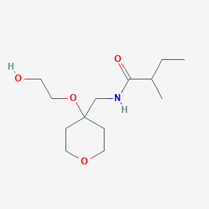 molecular formula C13H25NO4 B6708746 N-[[4-(2-hydroxyethoxy)oxan-4-yl]methyl]-2-methylbutanamide 
