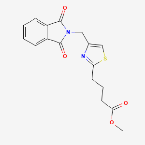 molecular formula C17H16N2O4S B6708797 Methyl 4-[4-[(1,3-dioxoisoindol-2-yl)methyl]-1,3-thiazol-2-yl]butanoate 