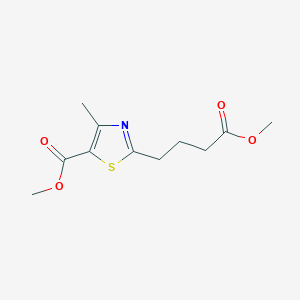 molecular formula C11H15NO4S B6708802 Methyl 2-(4-methoxy-4-oxobutyl)-4-methyl-1,3-thiazole-5-carboxylate 