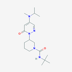 molecular formula C18H31N5O2 B6708825 N-tert-butyl-3-[4-[methyl(propan-2-yl)amino]-6-oxopyridazin-1-yl]piperidine-1-carboxamide 
