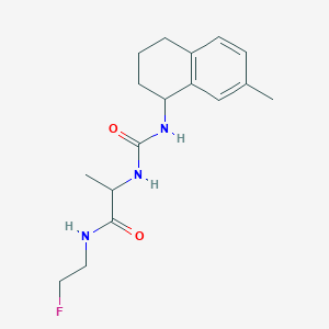 molecular formula C17H24FN3O2 B6708894 N-(2-fluoroethyl)-2-[(7-methyl-1,2,3,4-tetrahydronaphthalen-1-yl)carbamoylamino]propanamide 