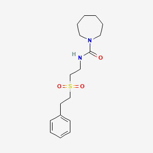 molecular formula C17H26N2O3S B6708906 N-[2-(2-phenylethylsulfonyl)ethyl]azepane-1-carboxamide 