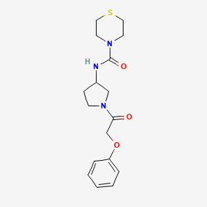 molecular formula C17H23N3O3S B6708988 N-[1-(2-phenoxyacetyl)pyrrolidin-3-yl]thiomorpholine-4-carboxamide 