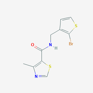 molecular formula C10H9BrN2OS2 B6709074 N-[(2-bromothiophen-3-yl)methyl]-4-methyl-1,3-thiazole-5-carboxamide 