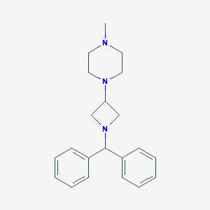 molecular formula C21H27N3 B067091 1-(1-Benzhydrylazetidin-3-yl)-4-methylpiperazine CAS No. 178311-81-4