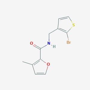 molecular formula C11H10BrNO2S B6709100 N-[(2-bromothiophen-3-yl)methyl]-3-methylfuran-2-carboxamide 