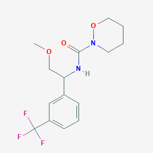 molecular formula C15H19F3N2O3 B6709464 N-[2-methoxy-1-[3-(trifluoromethyl)phenyl]ethyl]oxazinane-2-carboxamide 