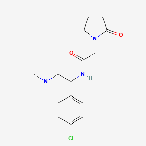 molecular formula C16H22ClN3O2 B6709531 N-[1-(4-chlorophenyl)-2-(dimethylamino)ethyl]-2-(2-oxopyrrolidin-1-yl)acetamide 