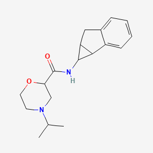 molecular formula C18H24N2O2 B6709761 N-(1,1a,6,6a-tetrahydrocyclopropa[a]inden-1-yl)-4-propan-2-ylmorpholine-2-carboxamide 