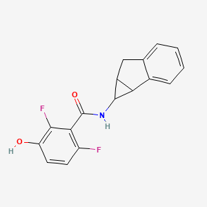 molecular formula C17H13F2NO2 B6709775 N-(1,1a,6,6a-tetrahydrocyclopropa[a]inden-1-yl)-2,6-difluoro-3-hydroxybenzamide 