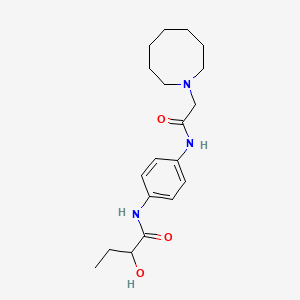 molecular formula C19H29N3O3 B6709844 N-[4-[[2-(azocan-1-yl)acetyl]amino]phenyl]-2-hydroxybutanamide 