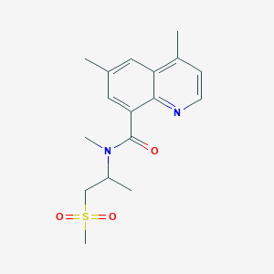 molecular formula C17H22N2O3S B6709859 N,4,6-trimethyl-N-(1-methylsulfonylpropan-2-yl)quinoline-8-carboxamide 