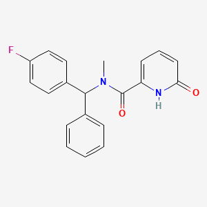 molecular formula C20H17FN2O2 B6709904 N-[(4-fluorophenyl)-phenylmethyl]-N-methyl-6-oxo-1H-pyridine-2-carboxamide 