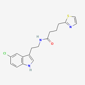 molecular formula C17H18ClN3OS B6709943 N-[2-(5-chloro-1H-indol-3-yl)ethyl]-4-(1,3-thiazol-2-yl)butanamide 