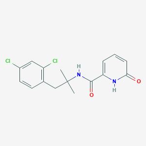 molecular formula C16H16Cl2N2O2 B6709981 N-[1-(2,4-dichlorophenyl)-2-methylpropan-2-yl]-6-oxo-1H-pyridine-2-carboxamide 