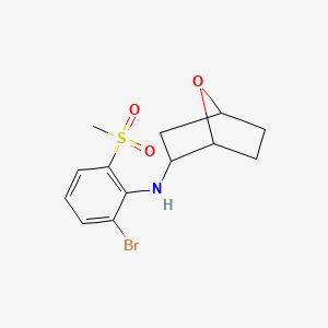 molecular formula C13H16BrNO3S B6710056 N-(2-bromo-6-methylsulfonylphenyl)-7-oxabicyclo[2.2.1]heptan-2-amine 