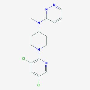 molecular formula C15H17Cl2N5 B6710074 N-[1-(3,5-dichloropyridin-2-yl)piperidin-4-yl]-N-methylpyridazin-3-amine 