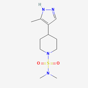 molecular formula C11H20N4O2S B6710249 N,N-dimethyl-4-(5-methyl-1H-pyrazol-4-yl)piperidine-1-sulfonamide 