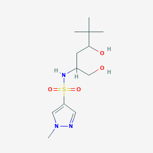 molecular formula C12H23N3O4S B6710254 N-(1,4-dihydroxy-5,5-dimethylhexan-2-yl)-1-methylpyrazole-4-sulfonamide 