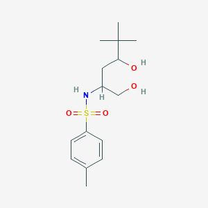 molecular formula C15H25NO4S B6710264 N-(1,4-dihydroxy-5,5-dimethylhexan-2-yl)-4-methylbenzenesulfonamide 