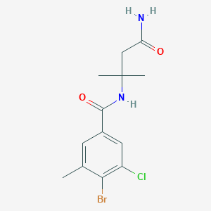 molecular formula C13H16BrClN2O2 B6710427 N-(4-amino-2-methyl-4-oxobutan-2-yl)-4-bromo-3-chloro-5-methylbenzamide 