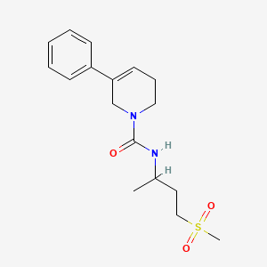 molecular formula C17H24N2O3S B6710485 N-(4-methylsulfonylbutan-2-yl)-5-phenyl-3,6-dihydro-2H-pyridine-1-carboxamide 