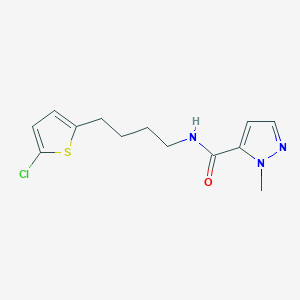 molecular formula C13H16ClN3OS B6710530 N-[4-(5-chlorothiophen-2-yl)butyl]-2-methylpyrazole-3-carboxamide 