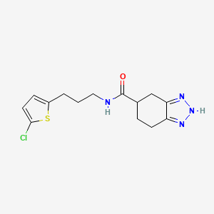 molecular formula C14H17ClN4OS B6710616 N-[3-(5-chlorothiophen-2-yl)propyl]-4,5,6,7-tetrahydro-2H-benzotriazole-5-carboxamide 