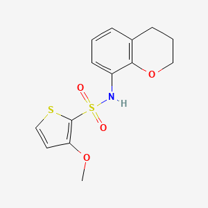 molecular formula C14H15NO4S2 B6710809 N-(3,4-dihydro-2H-chromen-8-yl)-3-methoxythiophene-2-sulfonamide 