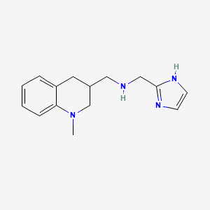 molecular formula C15H20N4 B6710959 N-(1H-imidazol-2-ylmethyl)-1-(1-methyl-3,4-dihydro-2H-quinolin-3-yl)methanamine 