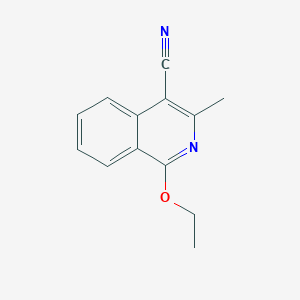 molecular formula C13H12N2O B067113 1-Ethoxy-3-methylisoquinoline-4-carbonitrile CAS No. 161468-29-7