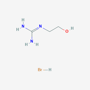 molecular formula C3H10BrN3O B6711467 2-(2-Hydroxyethyl)guanidine;hydrobromide 