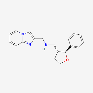 molecular formula C19H21N3O B6711528 N-(imidazo[1,2-a]pyridin-2-ylmethyl)-1-[(2S,3R)-2-phenyloxolan-3-yl]methanamine 