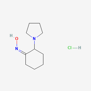 molecular formula C10H19ClN2O B6711763 (NZ)-N-(2-pyrrolidin-1-ylcyclohexylidene)hydroxylamine;hydrochloride 