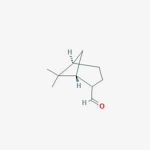 molecular formula C10H16O B067121 Bicyclo[3.1.1]heptane-2-carboxaldehyde, 6,6-dimethyl-, (1R,5R)-[partial]-(9CI) CAS No. 186366-28-9