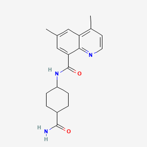 molecular formula C19H23N3O2 B6712139 N-(4-carbamoylcyclohexyl)-4,6-dimethylquinoline-8-carboxamide 