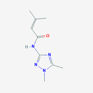 molecular formula C9H14N4O B6712198 N-(1,5-dimethyl-1,2,4-triazol-3-yl)-3-methylbut-2-enamide 